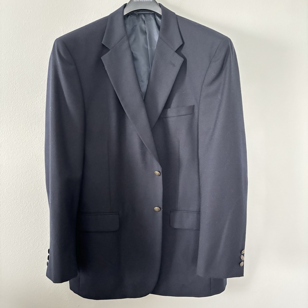 Bert‎ Pulitzer Men's Navy Blue Blazer Jacket Business Casual Professional 46L